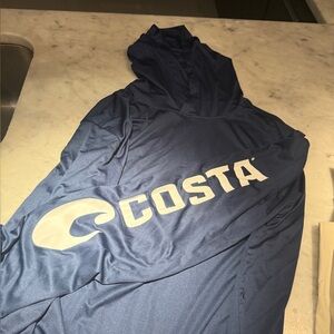 Costa Blue Long Sleeve Hoodie XL